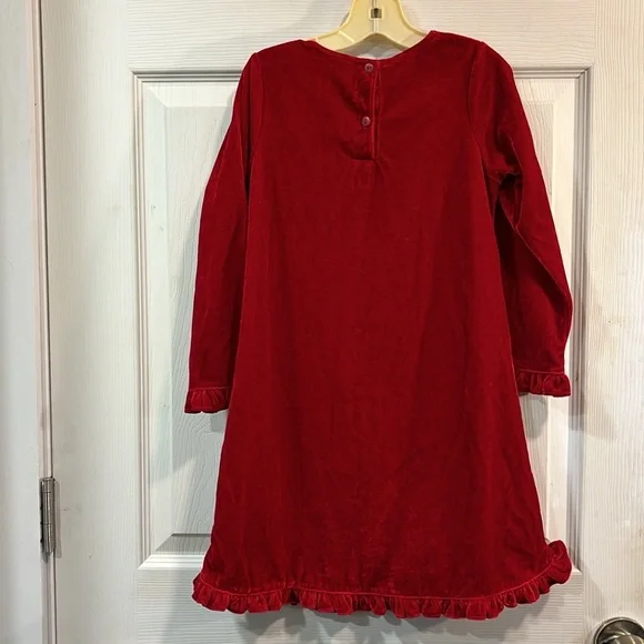 🎄 Sophie Rose Red Velvet Christmas Dress withh Holiday Embellishments size 6X - Picture 7 of 14